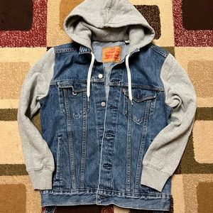 **SOLD** Levi Strauss & Co Hybrid Hooded Trucker Jean Jacket